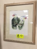 Signed, Framed Pastel Parrot Print