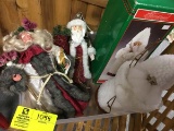 Lot of Porcelain Santa Dolls