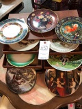 9 Piece Vintage Lot of Porcelain Collector Plates; Makers include Villeroy and Boch, Knowles