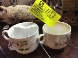 2 Piece Lot of Antique China Mustache Cup and Shaving Mug