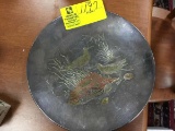 Signed Reed and Barton Damascene Audubon Collection Silver and Copper Sandpiper Plate; #4615/5000