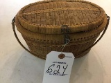 Vintage 1960's Handmade Nantucket Style Basket Purse