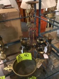 Brass Lot,  includes Candlesticks, Vases, 2 Handled Bowl
