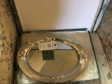Lenox Stainless Oval Serving Tray, Kirk Stieff Collection, Kelly Pattern