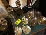 Vintage Silver-plate Lot includes: Candelabra, Serving Tray, Compote, and Apple Dishes