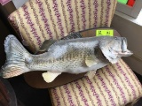 10 lb. Big Mouth Bass Custom Taxidermy Fish on Wood Plaque