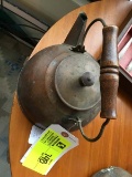 Antique Copper Tea Kettle with Wooden Handle