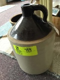 Antique Brown and Cream Crock Jug