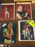 7 Piece Lot of Official WWF and WCW Wrestling Photographs