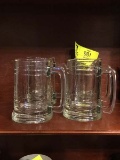 4 Piece Lot of Vintage Glass Beer Mugs