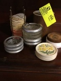 Lot of Vintage Drink Coasters and Canister