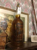 Unique Vintage Glass Kentucky Whiskey Bottle Lamp