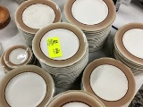 Lot of Jackson Custom China, Restaurant Large Dinner Plates, Soup Bowls, and Saucers