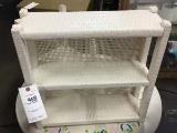 White Wicker Wall Shelving Unit