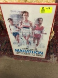 Vintage Columbus Bank One Marathon Poster, October 10, 1982, in Custom Metal Frame, Artist Signed