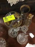 Lot of Antique Victorian Gold Trimmed Glassware