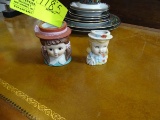 2 Piece Lot of Vintage Porcelain Little Girl Head Vases, Signed Japan