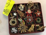 Lot of Christmas Brooches