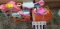 3 Littlest Pet Shop Play Houses with Box Lot of Toys