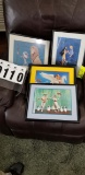 Framed Set of Disney Lithographs and Prints