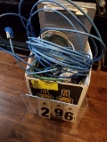 Box Lot of Assorted Wiring and Paper Work Box