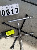 Trailer Hitch Extension, Pins, and Lug Wrenches