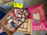 Box of Rubber Craft Stamps and 2 Scrapbooking Books