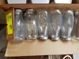Box of Glass Milk Bottle Jars with Lids