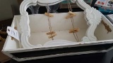 Wood decorator box w/rope handles, 23