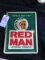Red Man chewing tobacco metal advertising sign, approx. 16