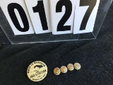 Cause Buttons: 1963 March on Washington and Christmas - Health for All