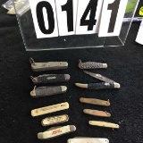 Pocket Knives (12 Total):  Scout Knives, Advertising Knives, Watch Chain Knives, etc.