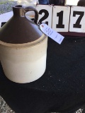 Old pottery crock w/ handle, approx. 13