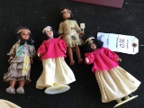 Bag of small Native American dolls