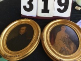 Pair of framed portraits, (1) Major Biddle by Thomas Sulley (1) Southern Belle by Eric Correns