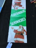 Double-sided poster, Sandwiches, Santa Clause w/ coke, approx. 12