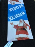 Double-sided poster, Ice Cream, Santa Clause w/ coke, approx. 12