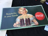 Double-sided cardboard sign, King Size Coke, approx. 20