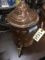 Hot Beverage Dispenser, Silver Gold Handled, Flower Copper; 19