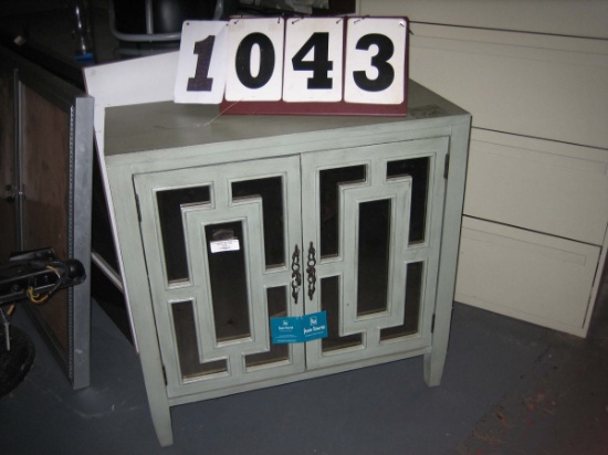 New Scratch/Dent Stein World 2 Door Cabinet #13383; Has Glass Shelves