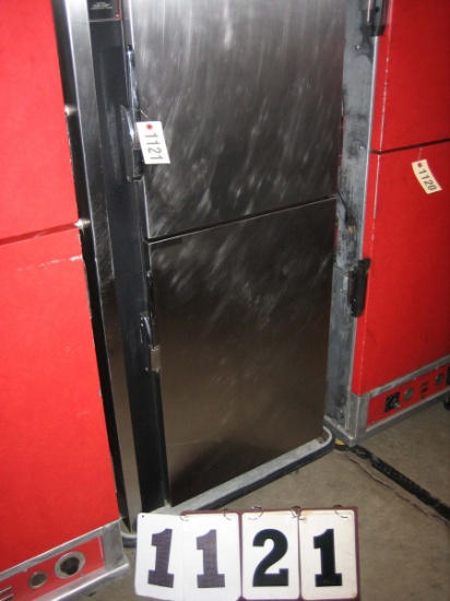 "FWE" Used Food Warmer on Casters; Has 2 Cabinet Doors; 29.5" wide x 31" deep x 69" tall