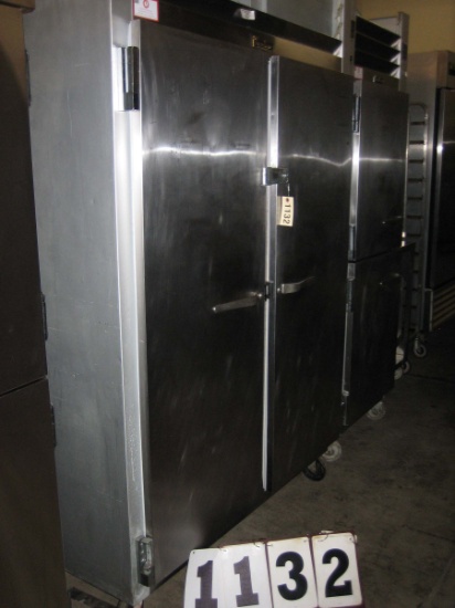 Used Traulsen 2 Door Cooler on Casters; Model G20010; 51" wide x 35" deep x 83" tall