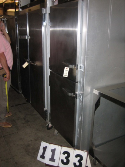 Used Traulsen 2 Door Cooler/Freezer on Casters; Model G13001; 30" wide x 34" deep x 82" tall