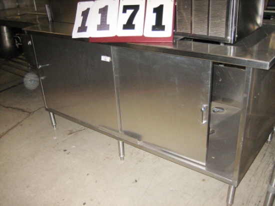 Used SS Cabinet 60"x30"x35"; Has Sliding Doors
