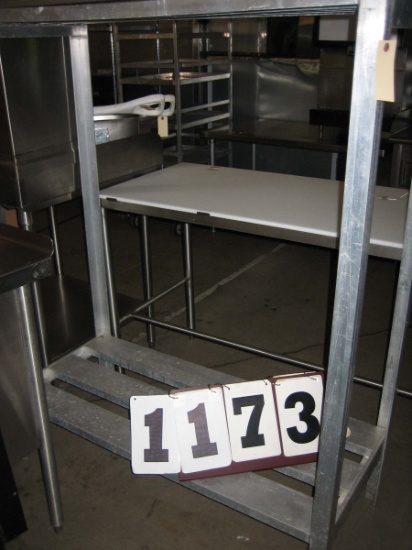 Used 60" Load King Aluminum 2 Tier Rack; 5' tall x 20.5" wide
