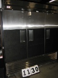 Used True SS 3 Door Reach In Cooler on Casters T-72; 78