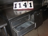 Used SS Bakery Chef Table with 3 Drawers and 2 Ingredient Storage Bins; Side and Back Splash