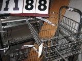 Used Portable Chrome 2 Tier Shopping/Merchandise Cart; Has 2 Baskets