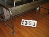 SS Equipment Table on Casters; 87 (L) x 27 (W) x 36 (H)