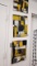 Group of 4 Oil on Canvas Modern Art Prints, Yellow, Black, and White